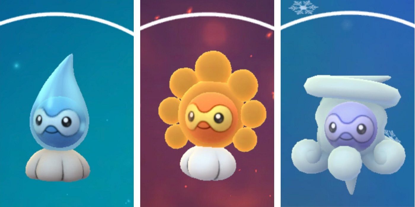 castform snow rain sun forms pokemon go