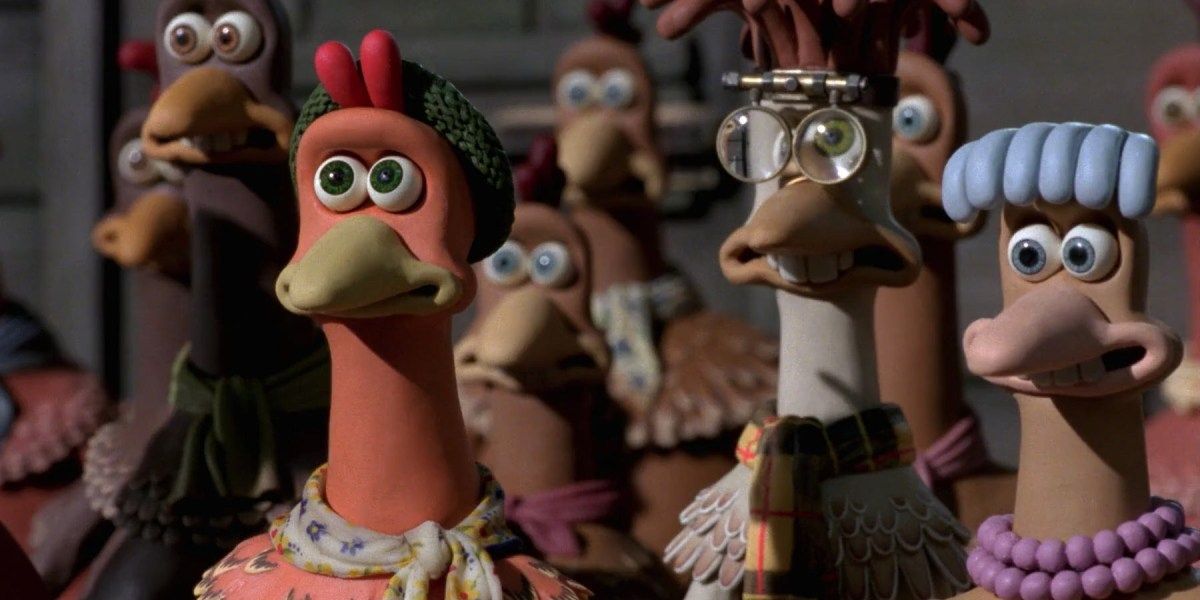 nervous claymation chickens
