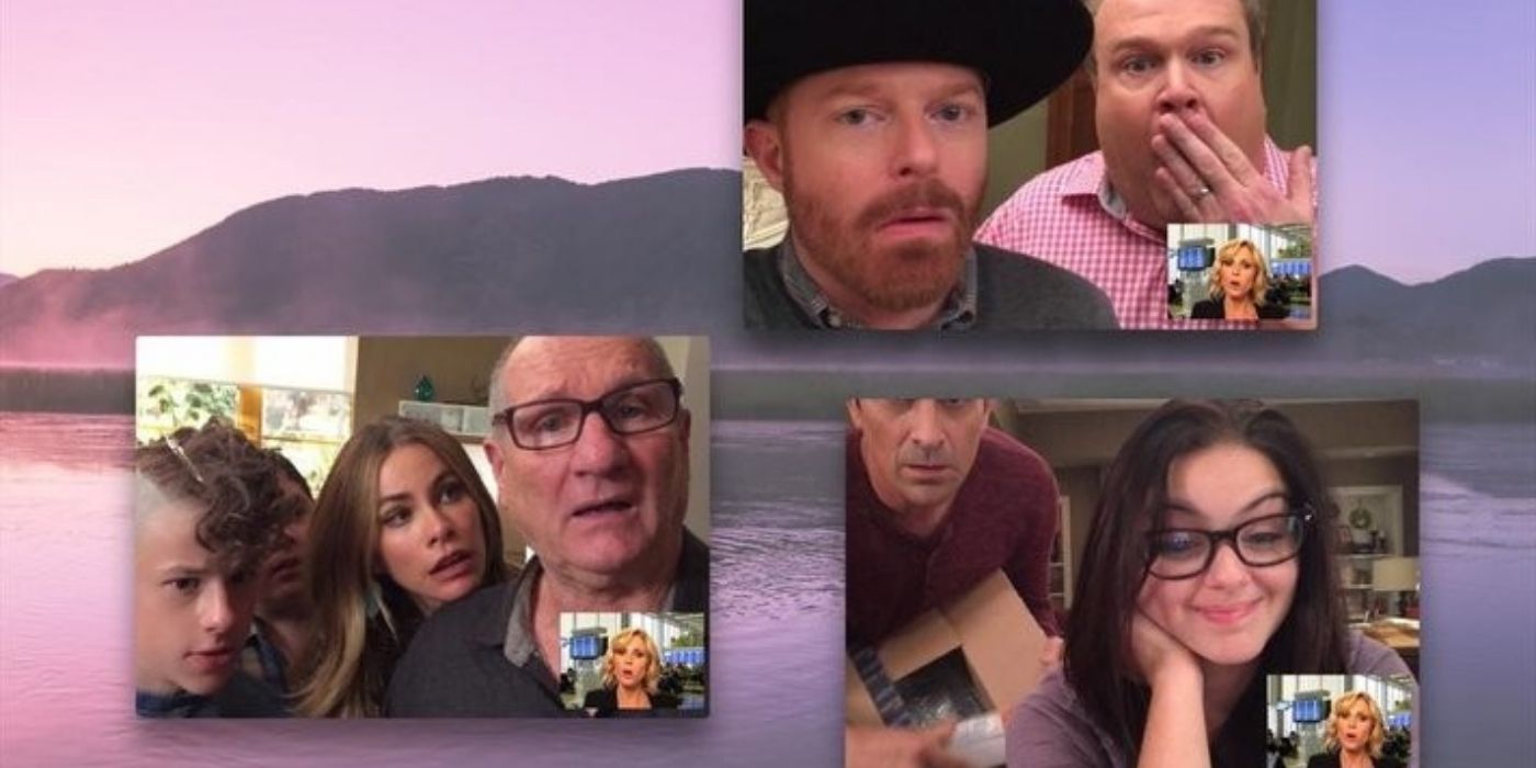 claire facetiming the family - modern family