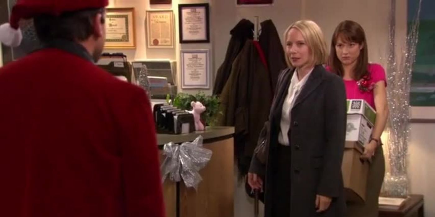 Holly shows up to the Christmas party on The Office