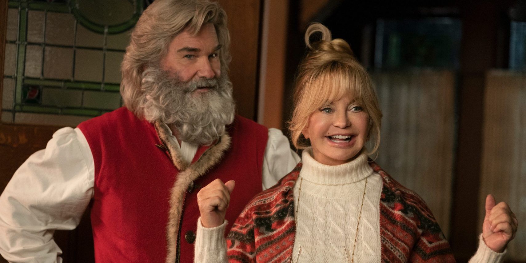 Mr. and Mrs. Claus laugh in Christmas Chronicles 2