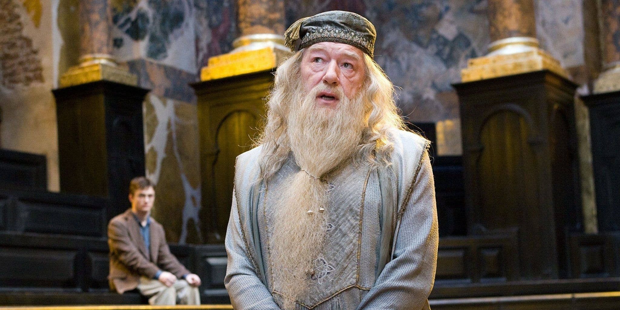 Dumbledore talking in Harry Potter