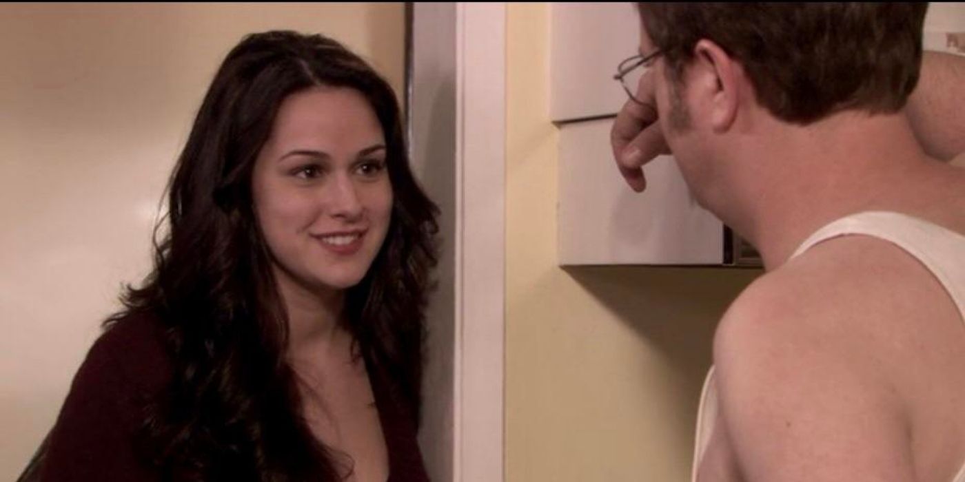 dwight and isabel in pams kitchen - the office