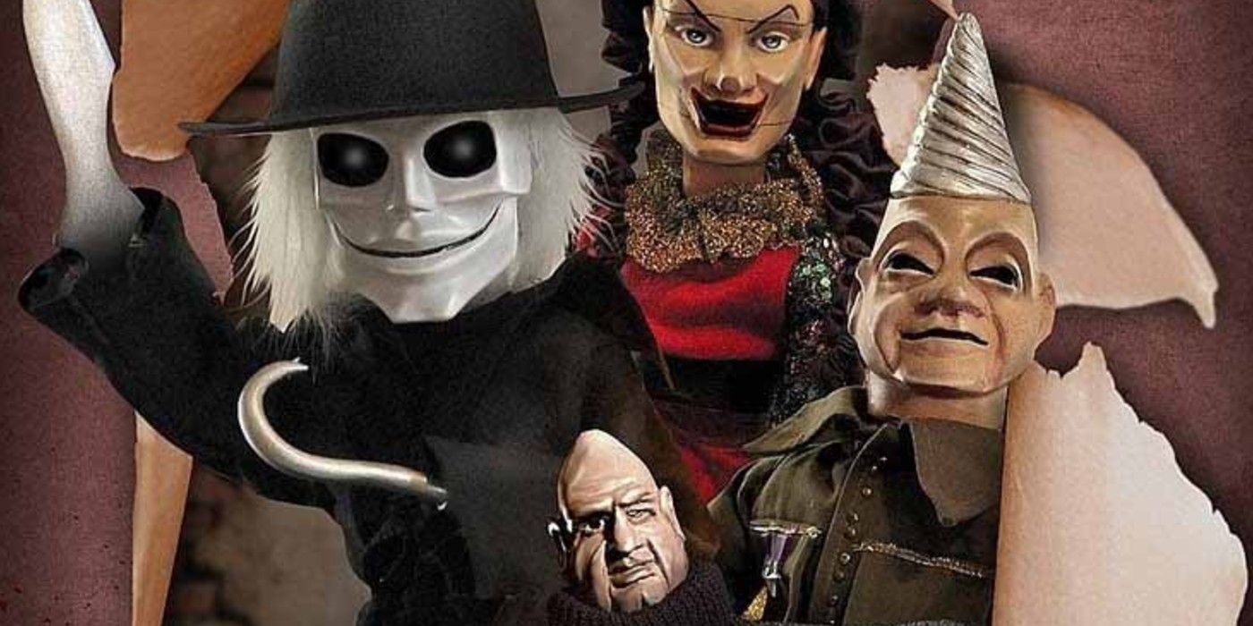 Blade, Jester, and Tunneler from Puppet Master Axis of Evil posing for their cover art