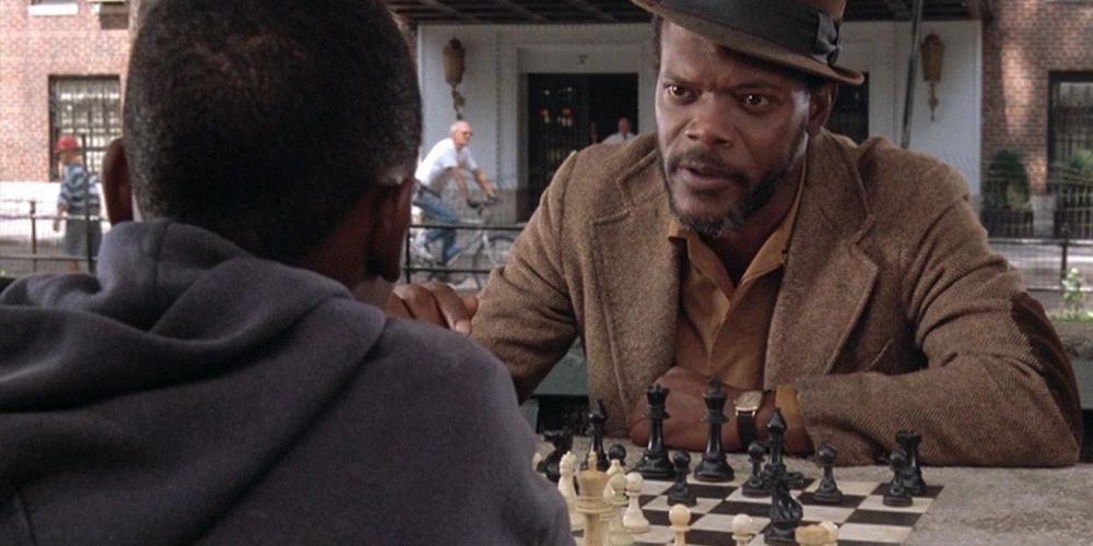 Samuel L. Jackson playing a chess game in Fresh 1994