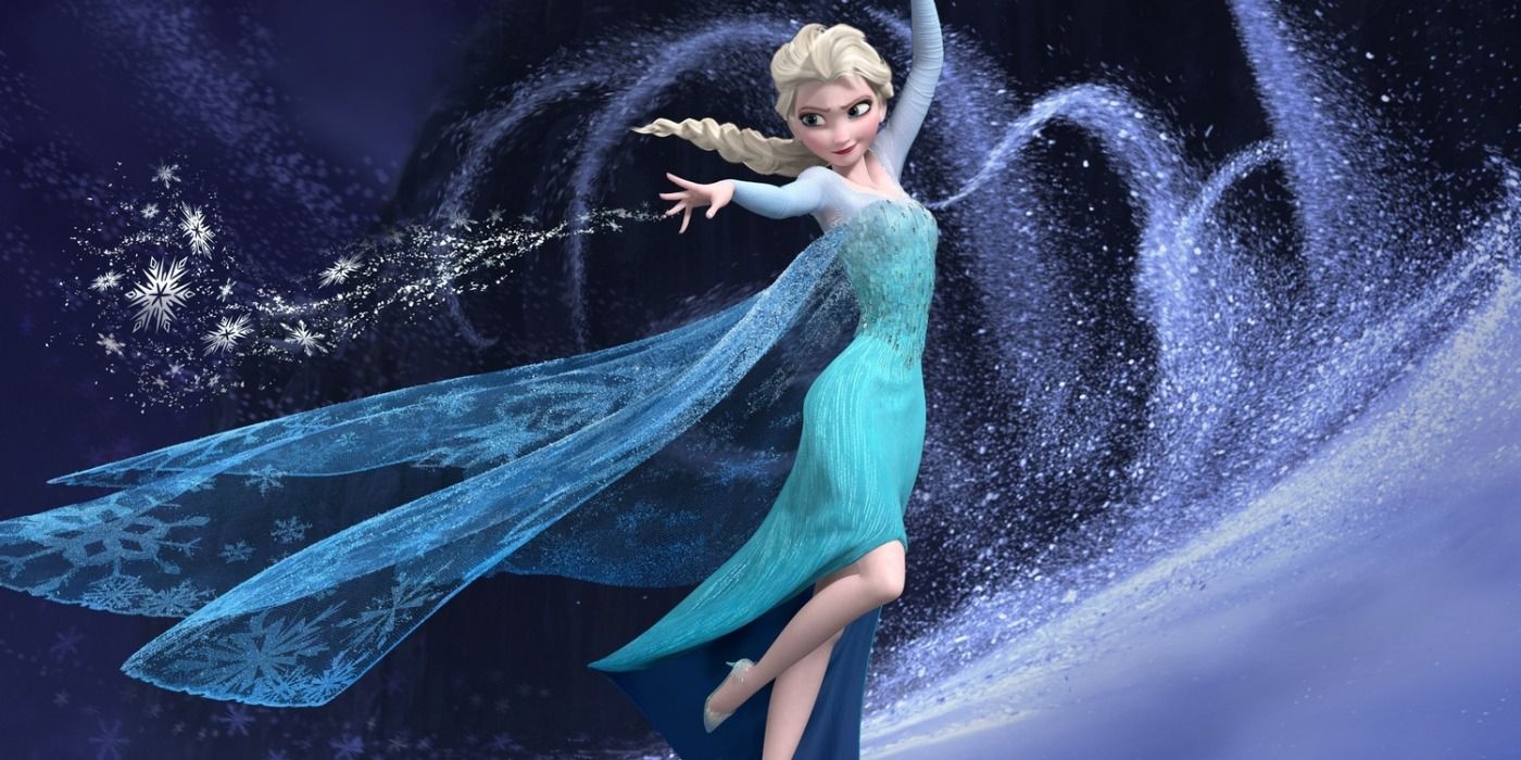 A still of Elsa from Disney's Frozen in the song &quot;Let It Go&quot;