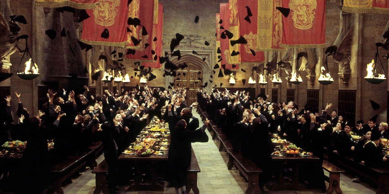 Gryffindor wins the house cup in The Philosopher's Stone
