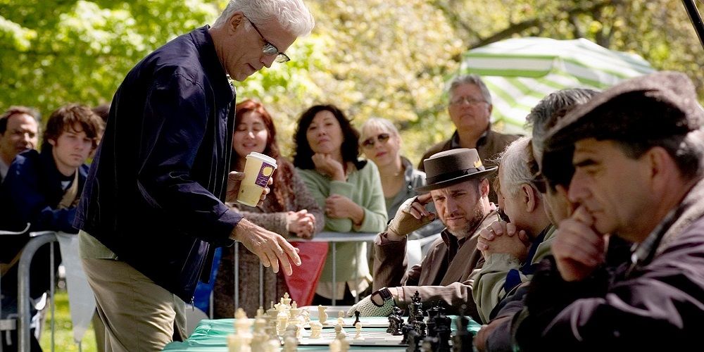 Ted Danson playing multiple chess games in Knights of the South Bronx