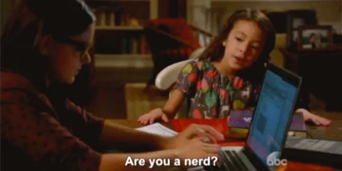 lily asking alex if shes a nerd - modern family