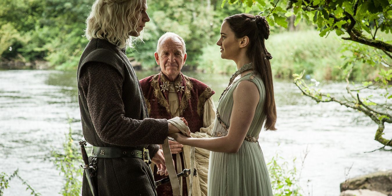 Lyanna Stark and Rhaeger getting married in Game of Thrones