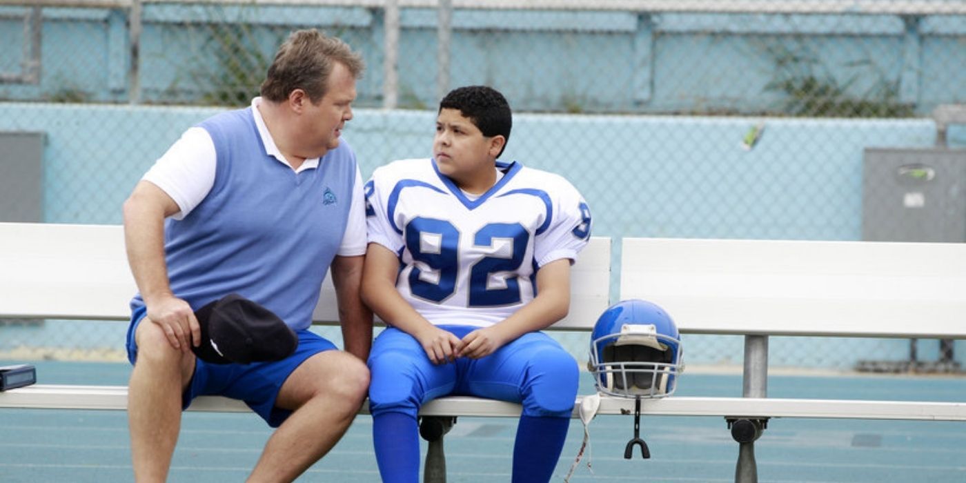 manny playing football - modern family
