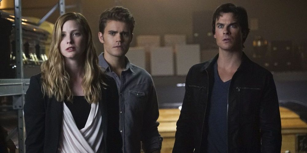 Valeria, Stefan, and Damon in The Vampire Diaries