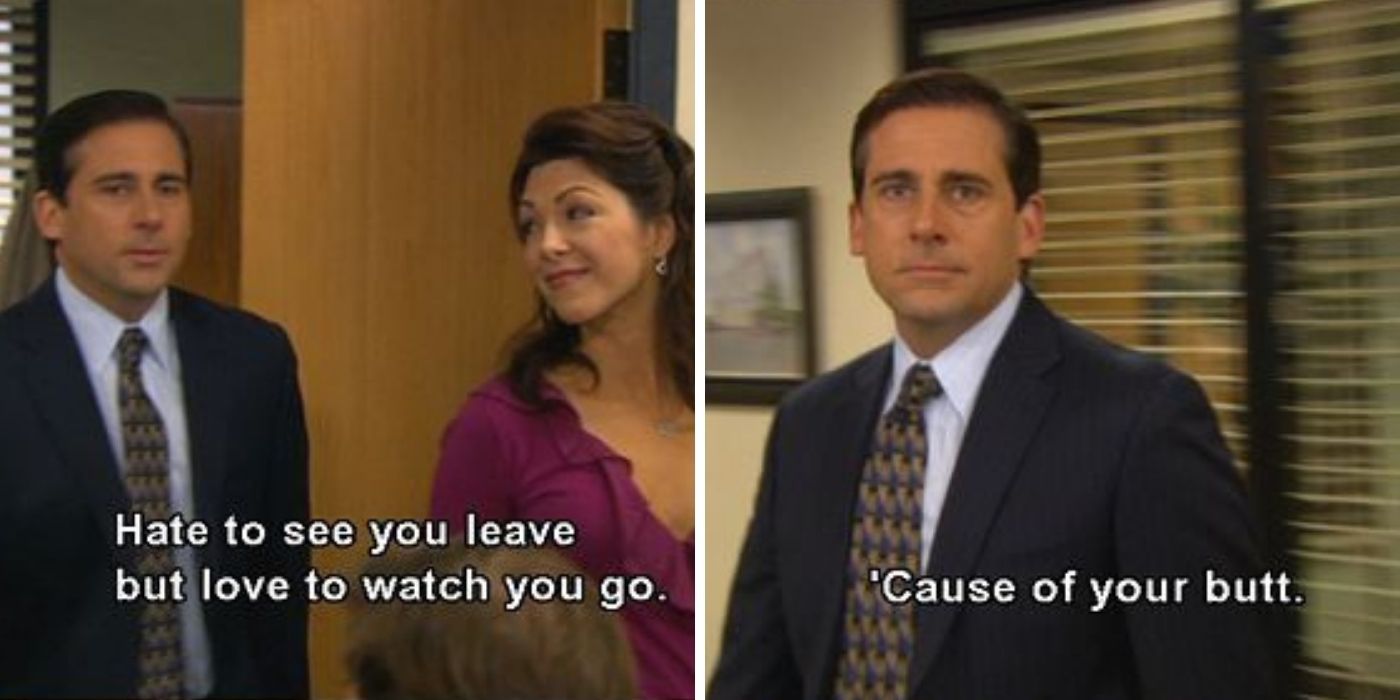 michael scott talking to donna in the office