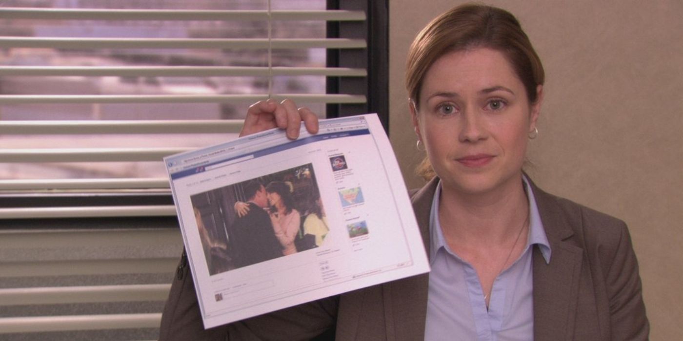 Pam finds Donna's facebook profile in The Office