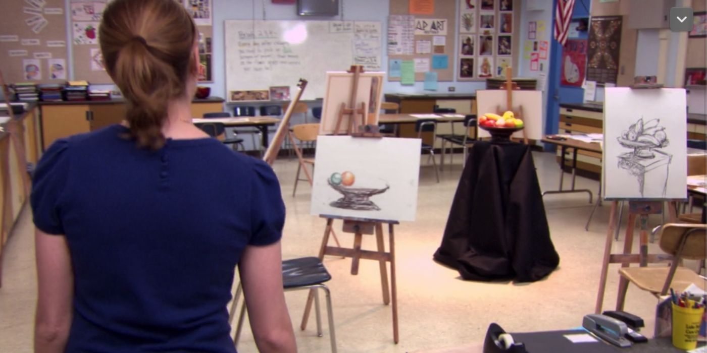 pam in the art room - the office