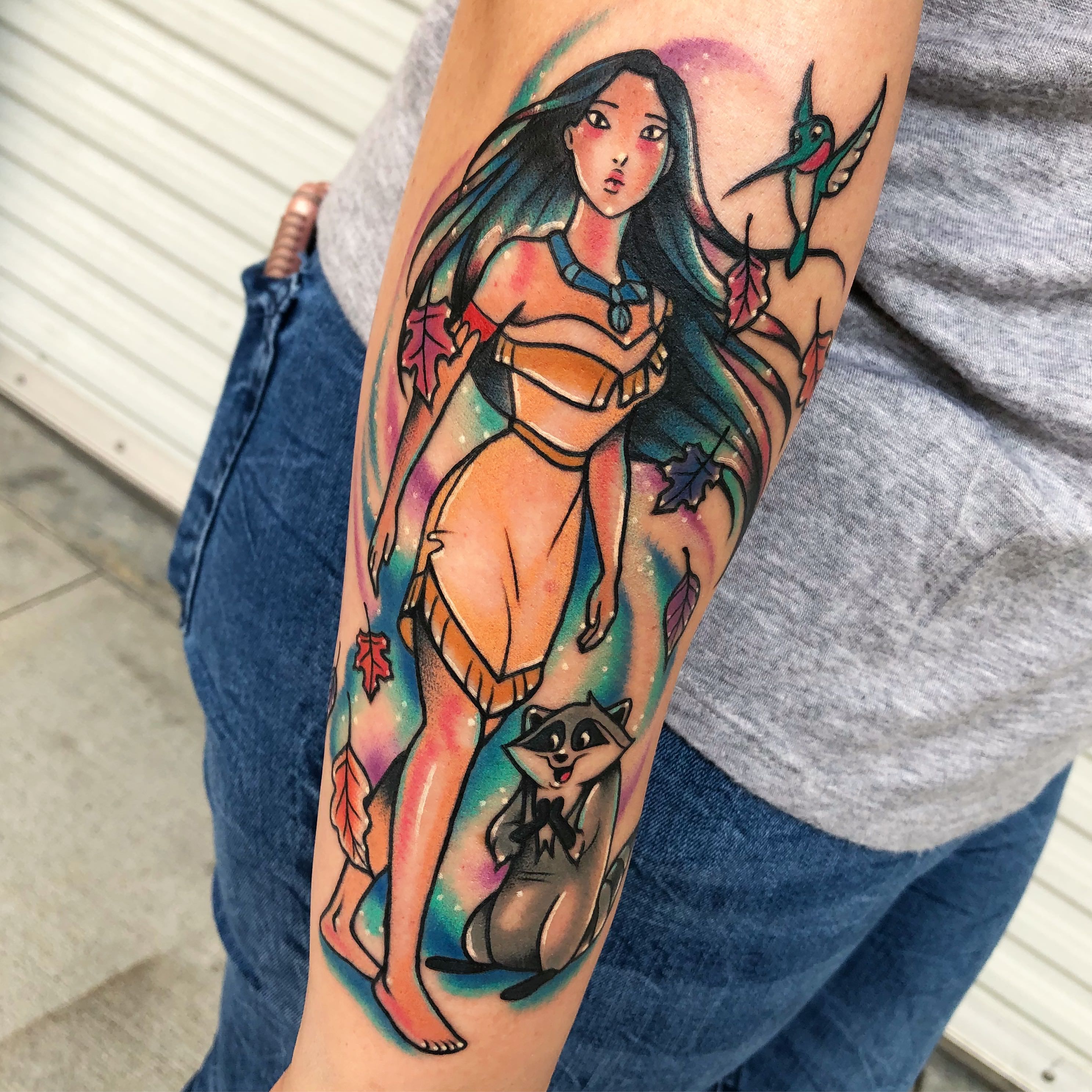 Pocahontas tattoo by Sammy Van Higgins