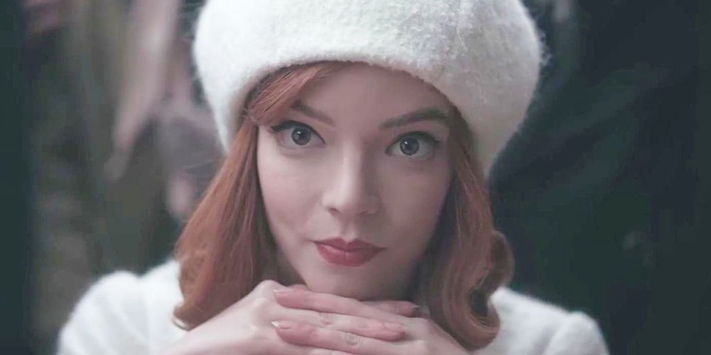 Closeup of Beth wearing a white hat in Russia