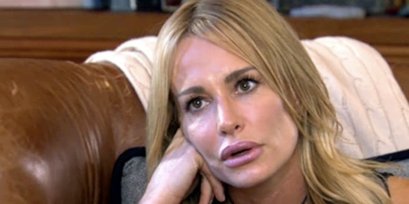 Taylor Armstrong looking serious on RHOBH