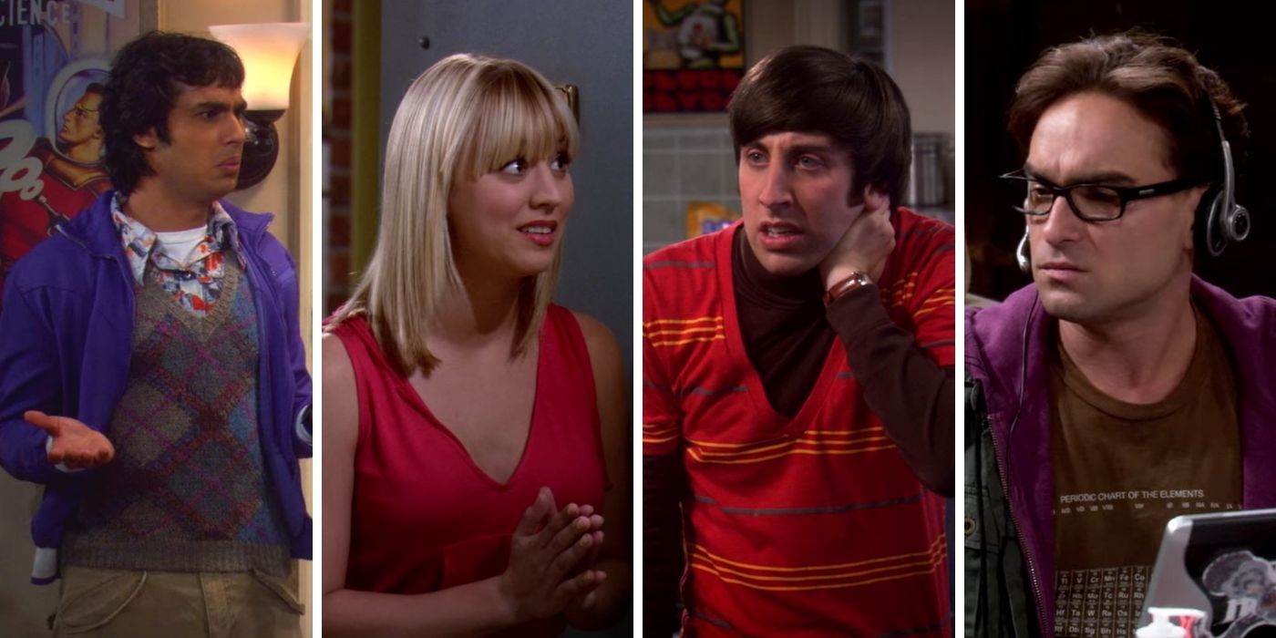 The Big Bang Theory - Raj, Penny, Howard and Leonard in Season 1