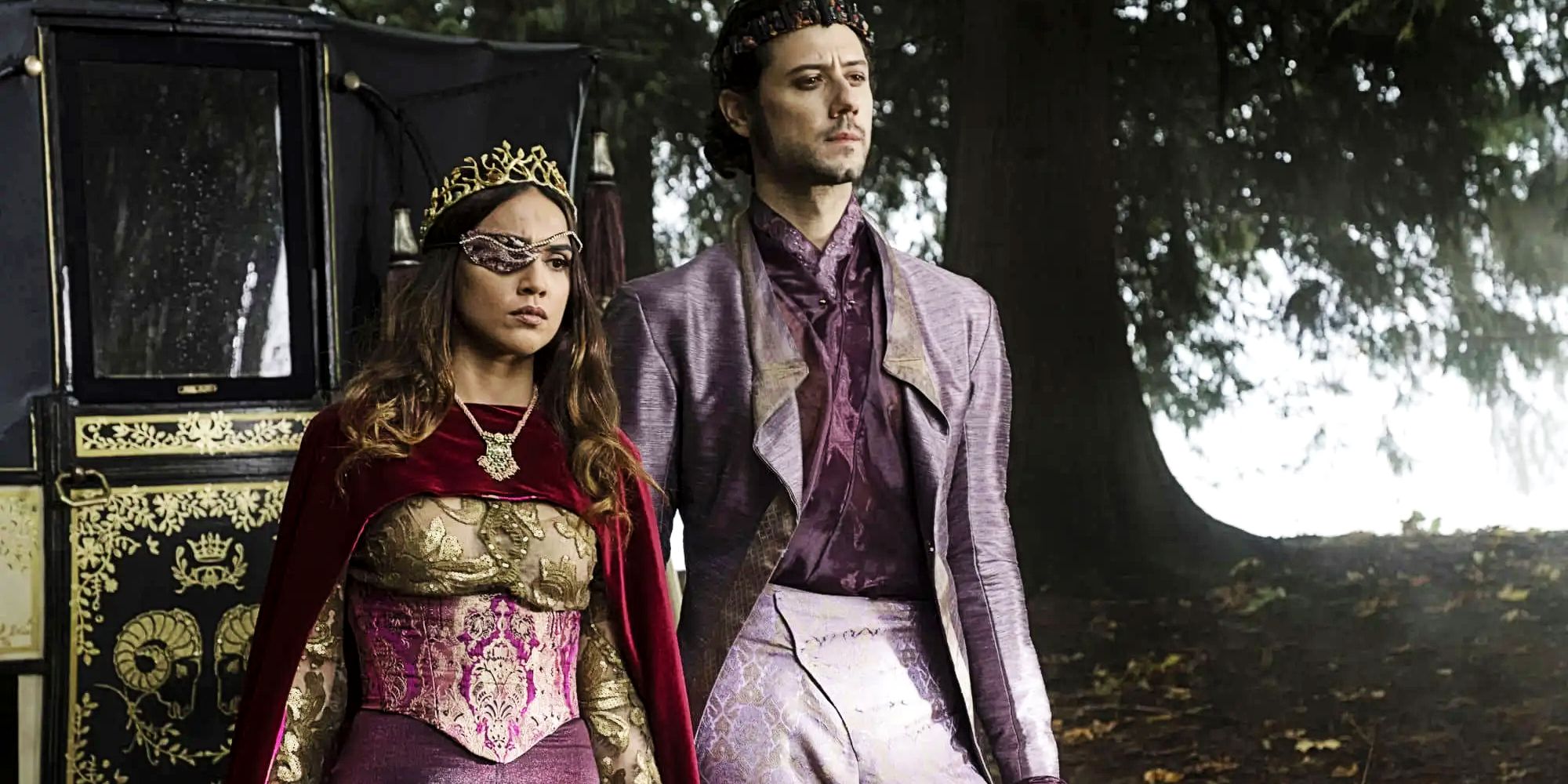 Eliot and Margo as High King and Queen of Fillory in The Magicians