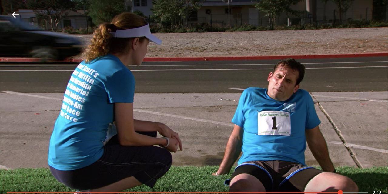 The Office - Pam talking to Michael on 'Fun Run'