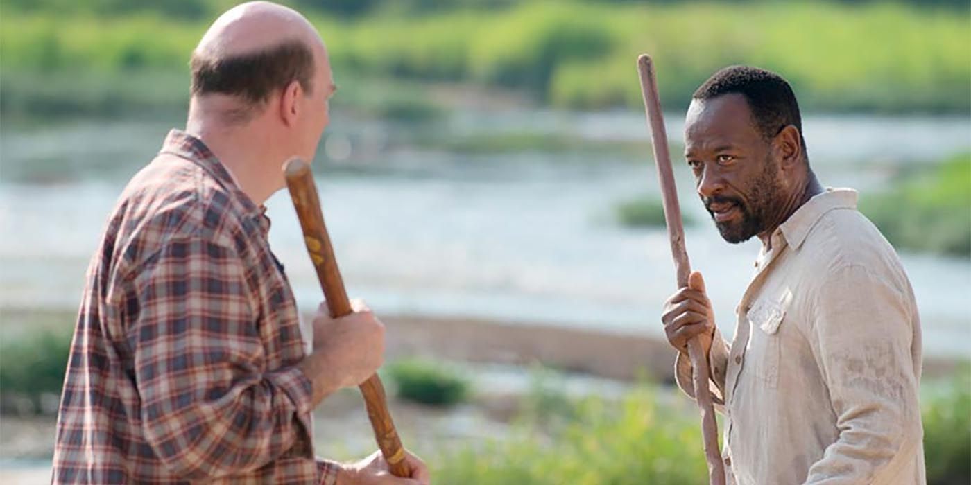 Morgan and Eastman in The Walking Dead