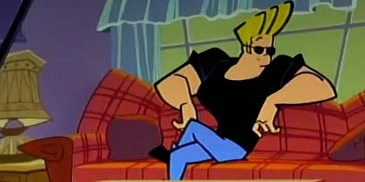 johnny on couch looking cool on Johnny Bravo