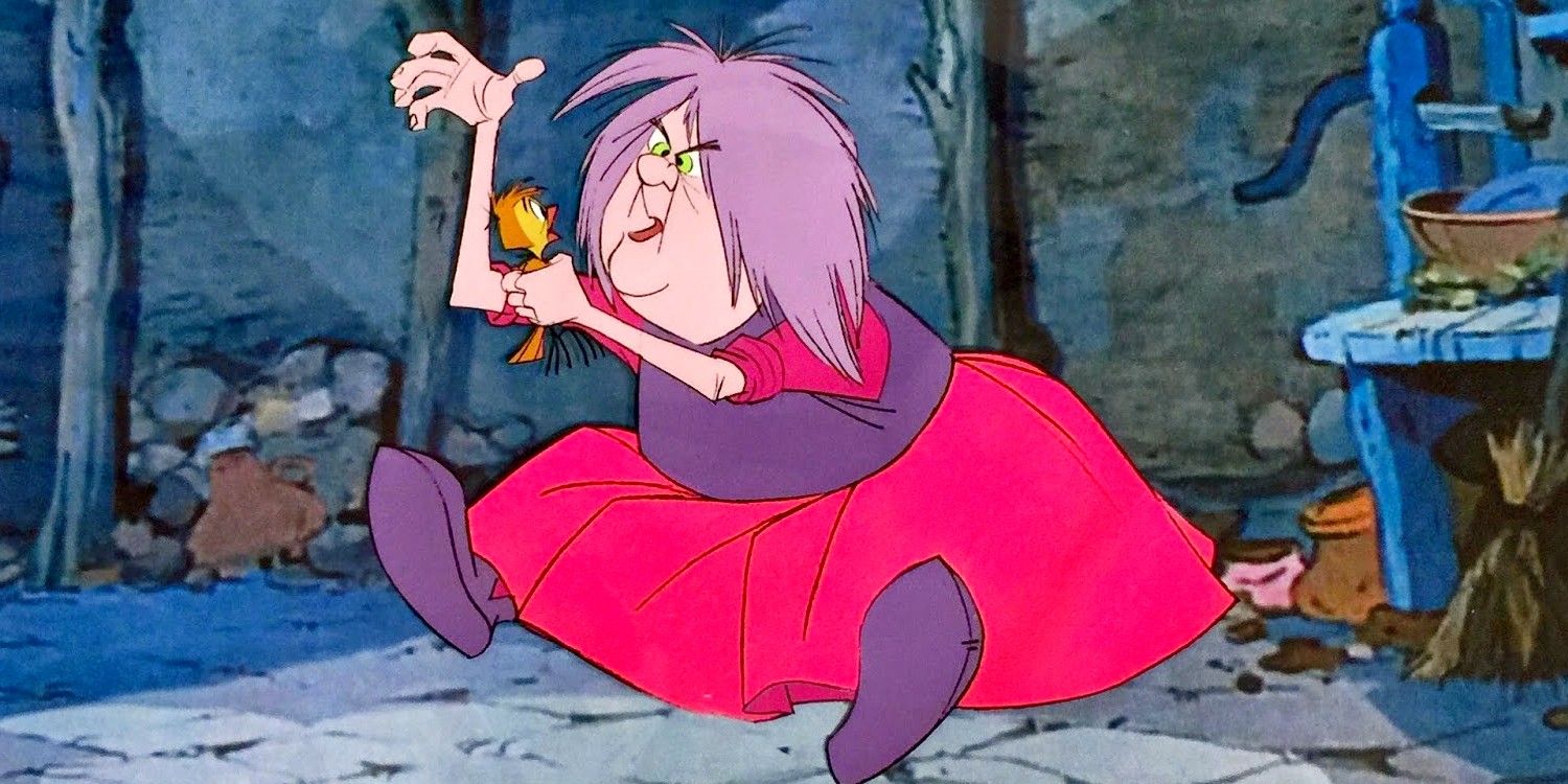 Mad Madame Mim turns Arthur into a bird in The Sword in the Stone