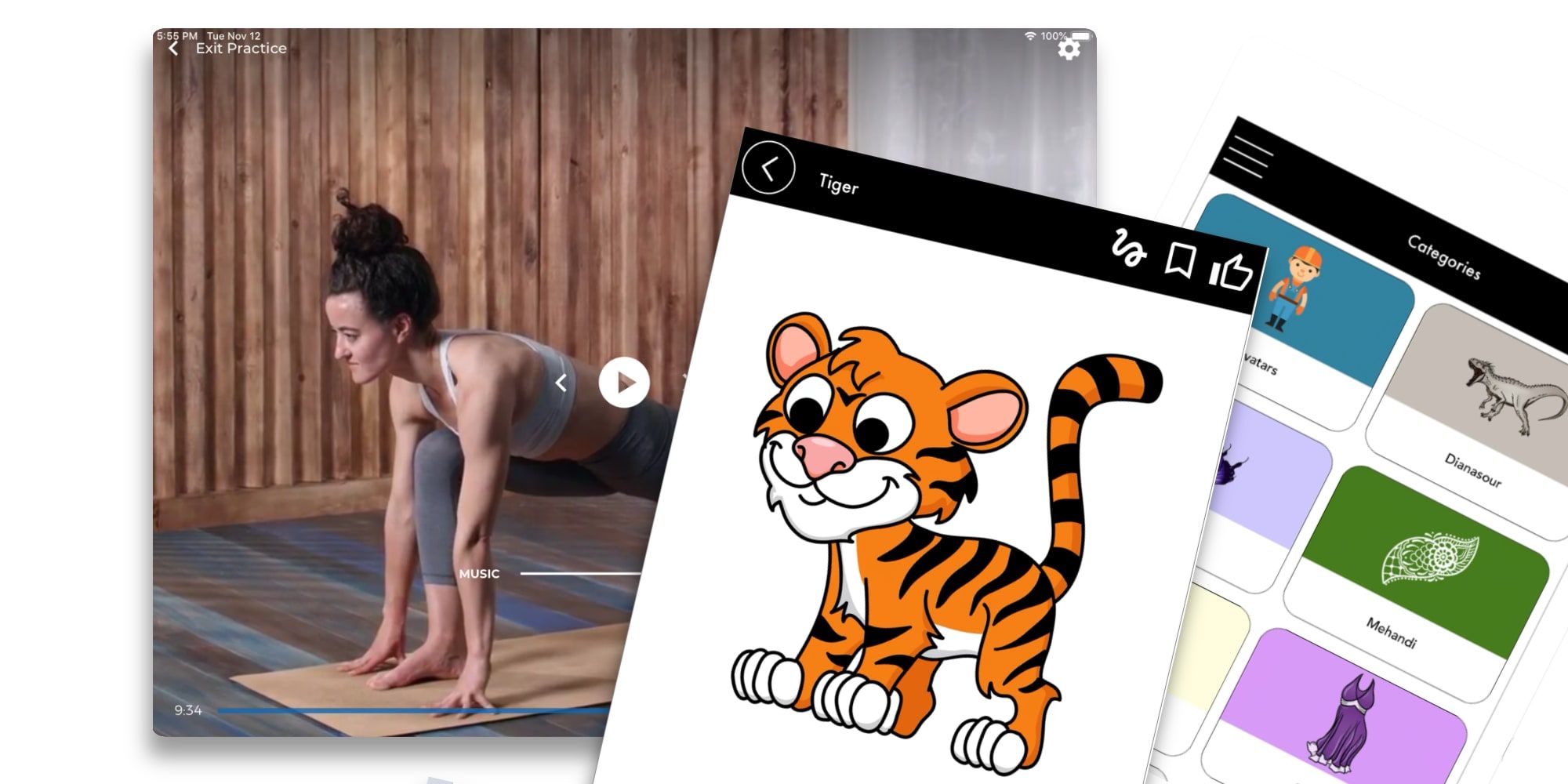 Yoga and drawing iOS iPhone apps