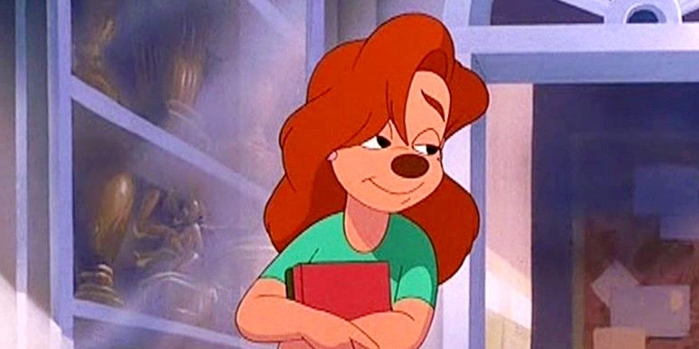 Roxanne holding her book in A Goofy Movie