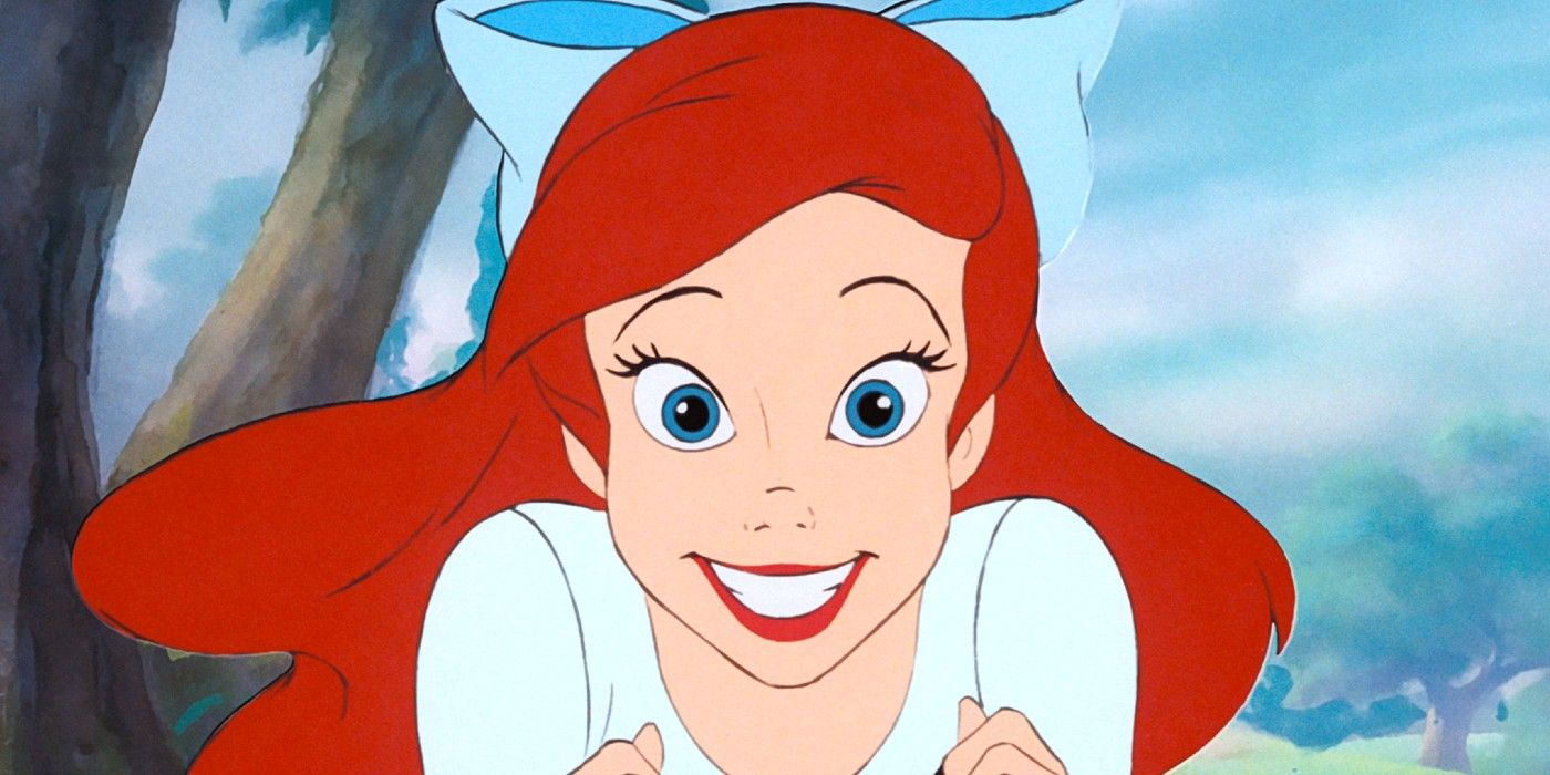 Ariel smiling widely in The Little Mermaid