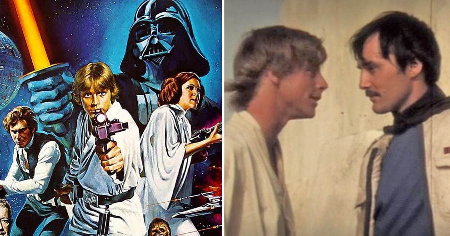 Star Wars: A New Hope movie poster & Luke scene
