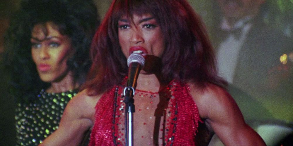 A still from What's Love Got To Do With It featuring Angela Bassett as Tina Turner
