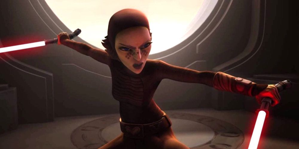 Barriss Offee betrays the Jedi and battles Anakin Skywalker