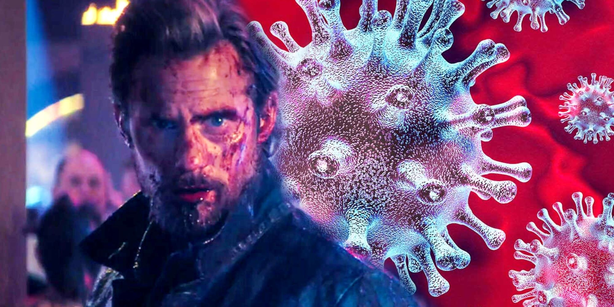 Alexander Skarsgard in The Stand 2020 with Coronavirus Image