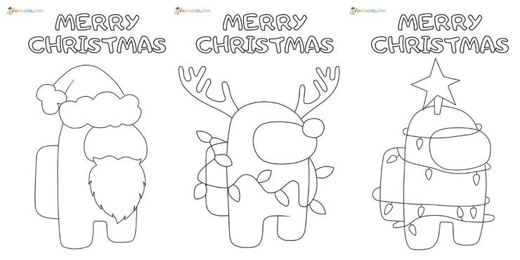 Crewmate Among Us Coloring Pages Christmas - appaloosatimes