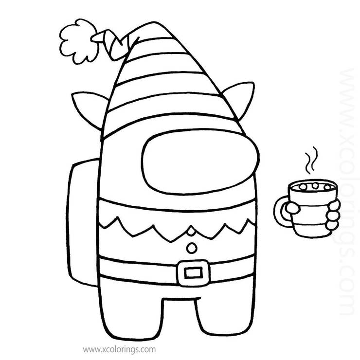 best among us christmas coloring pages screen rant