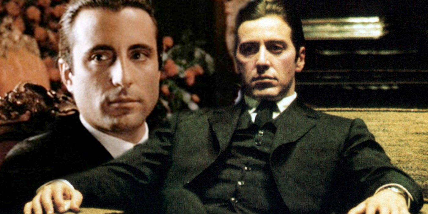 Andy Garcia as Vincent and Al Pacino as Michael Corleone in The Godfather