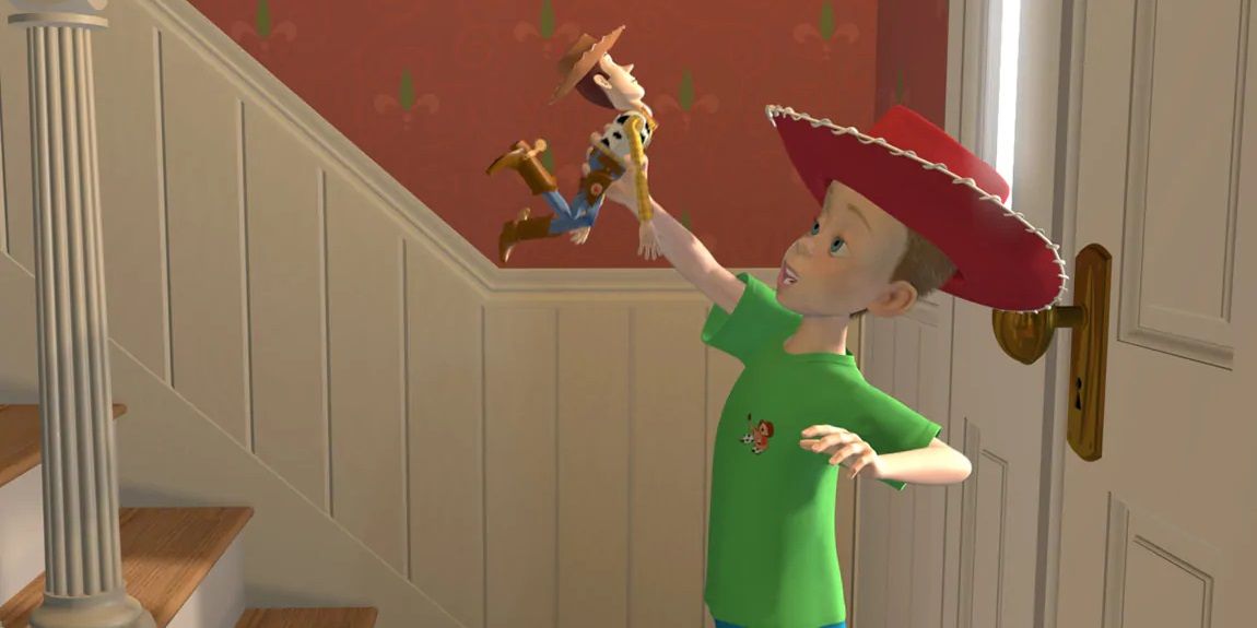 Andy and Woody in Toy Story