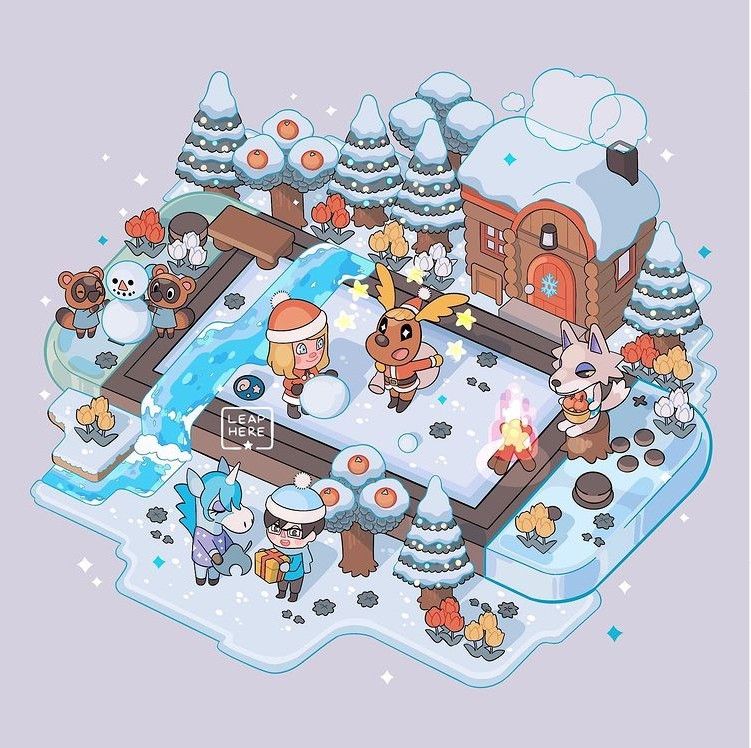 Animal Crossing Villagers Celebrate Christmas In Charming Holiday Art