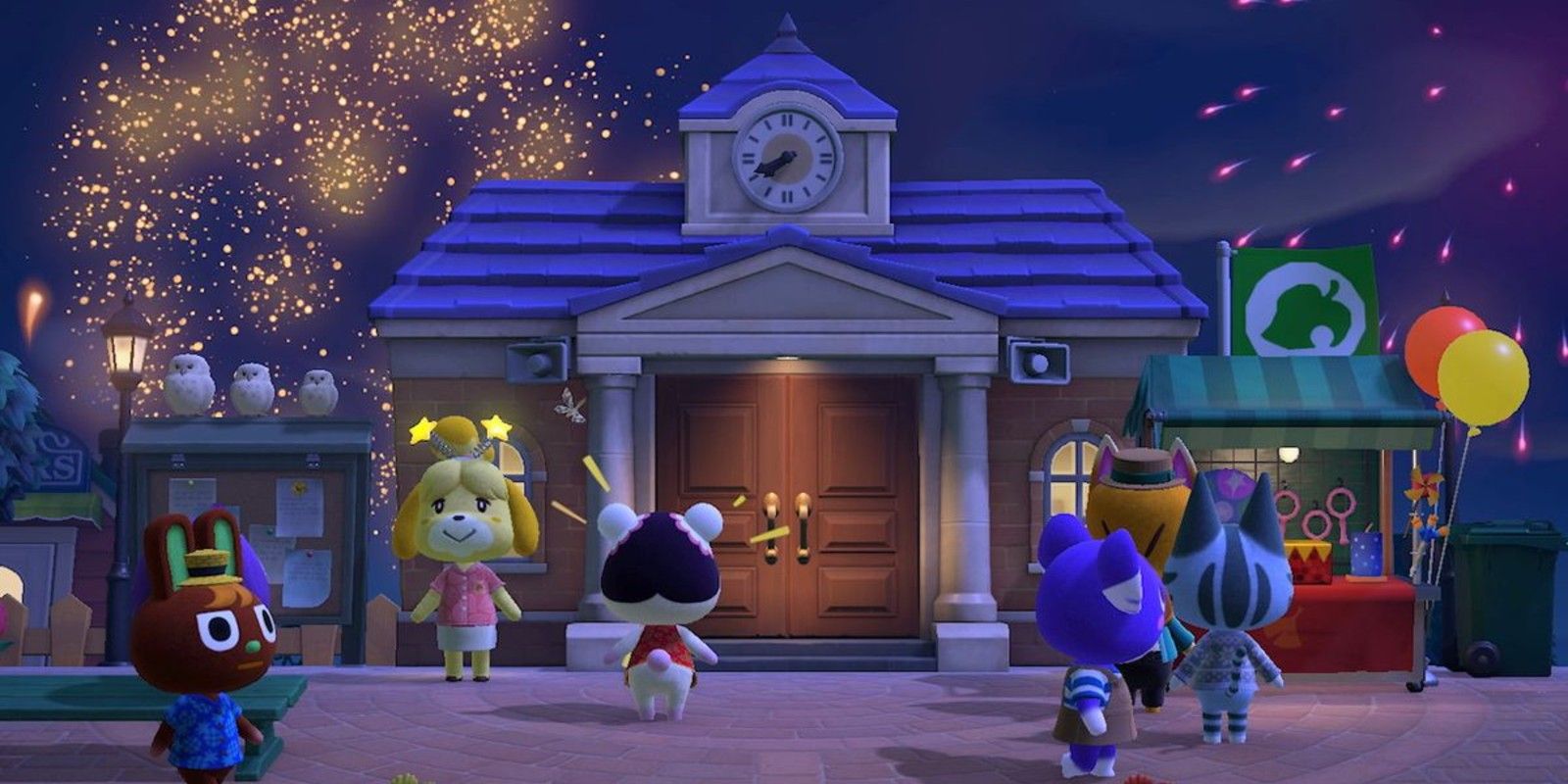 Animal Crossing new horizons fireworks