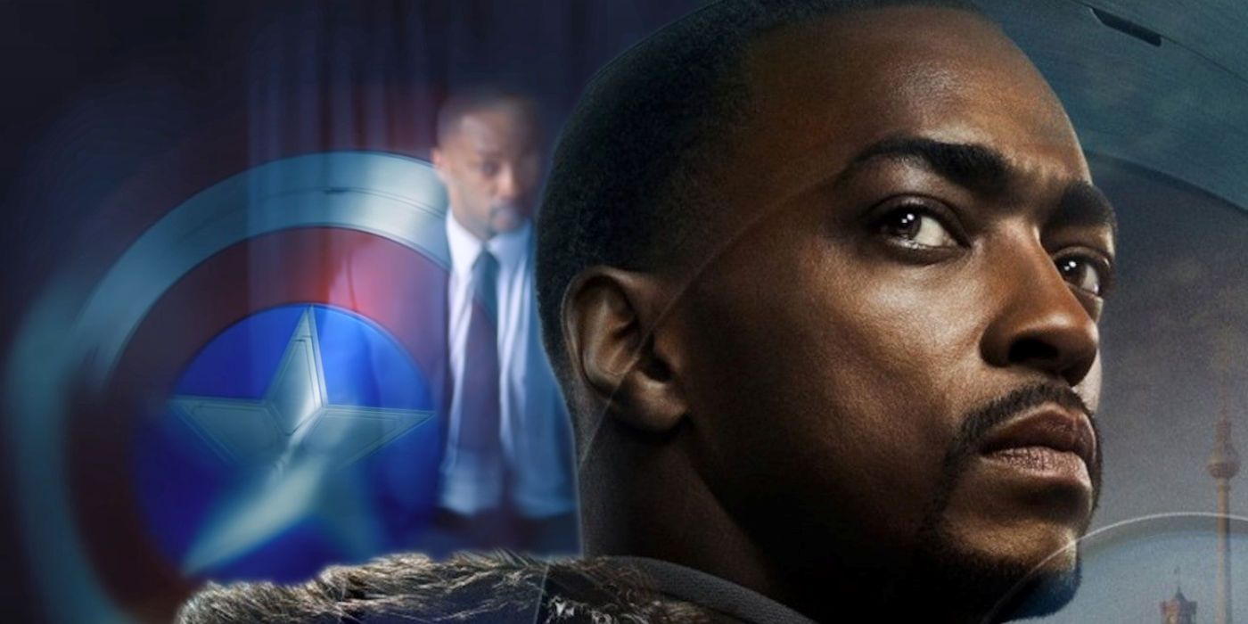 Anthony Mackie as Falcon and Captain America Shield