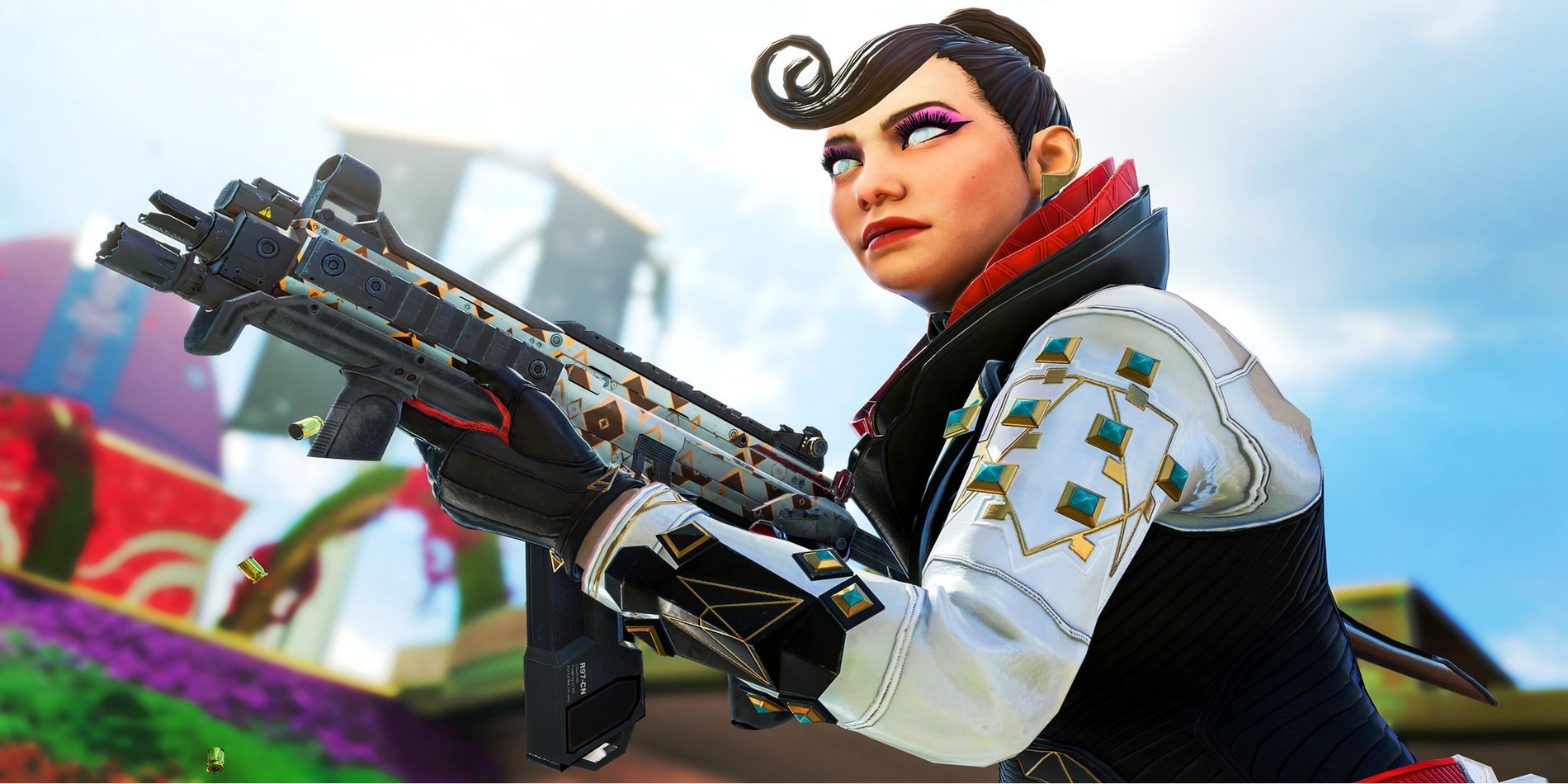 Wraith holding an R-99 in Apex Legends