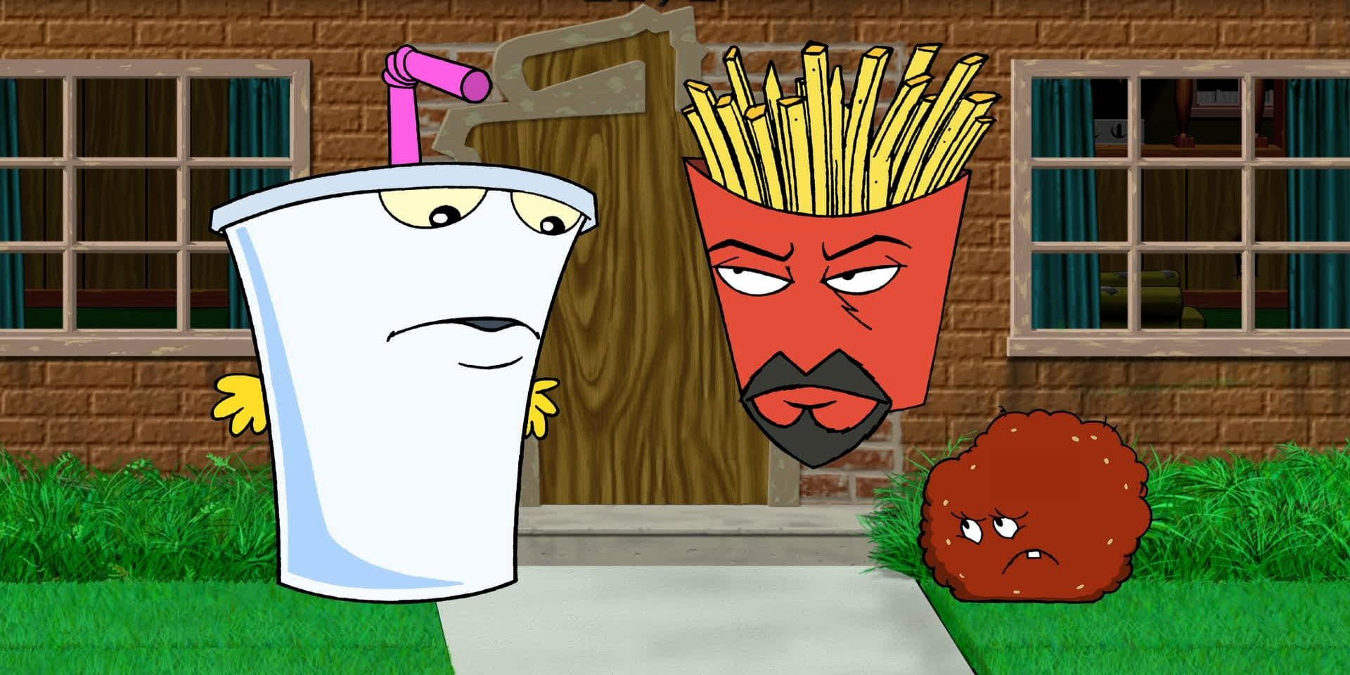 The cast of characters from the Adult Swim series Aqua Teen Hunger Force.