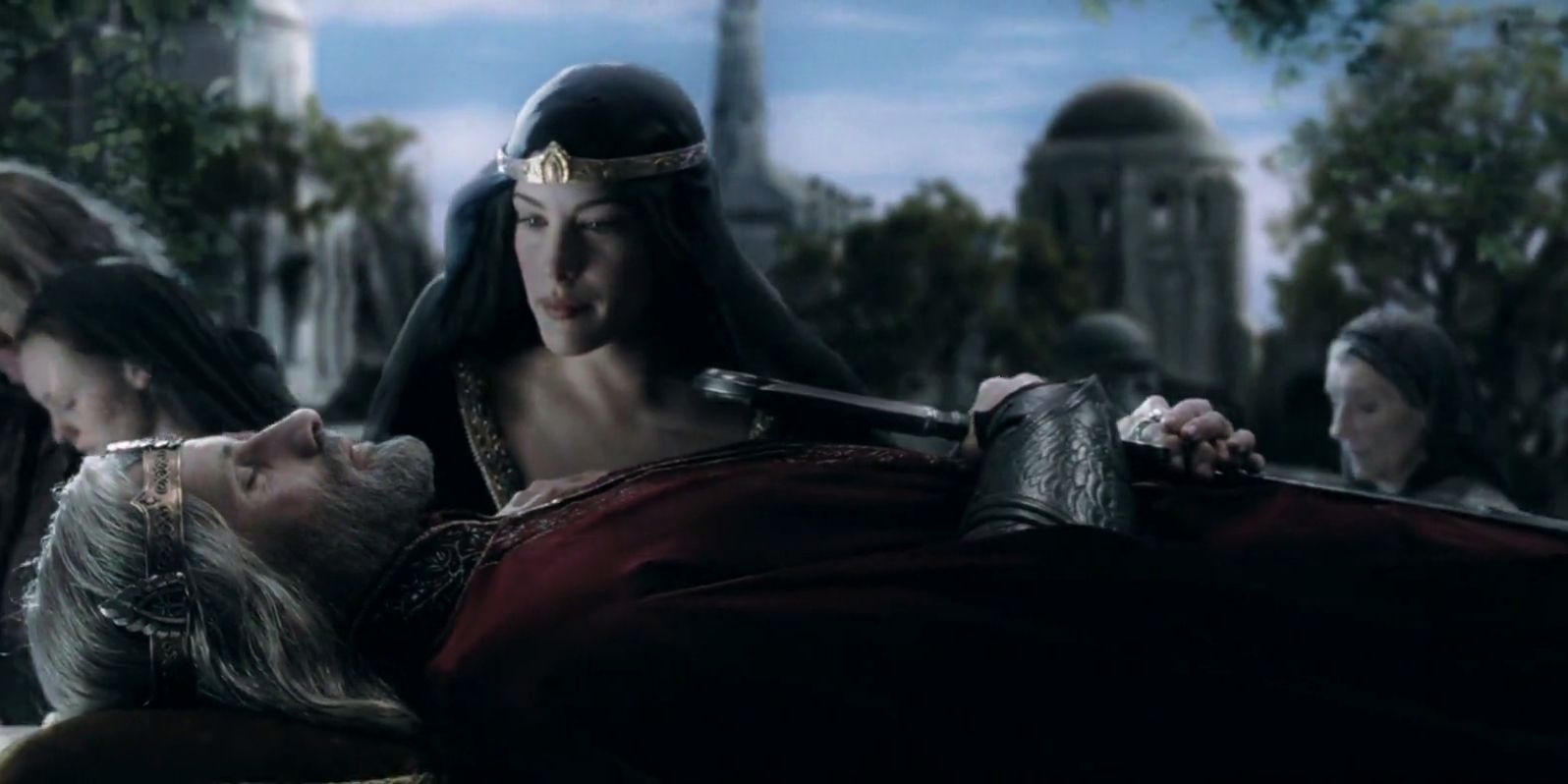 Arwen sees Aragorn's death.