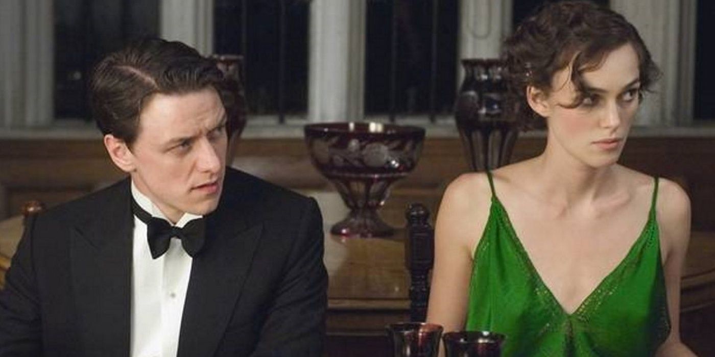 Robbie and Cecilia at the dinner table in Atonement