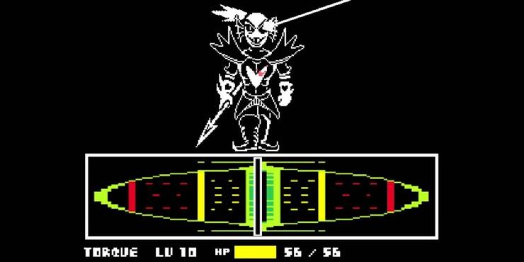 Attacking Undyne the Undying from Undertale