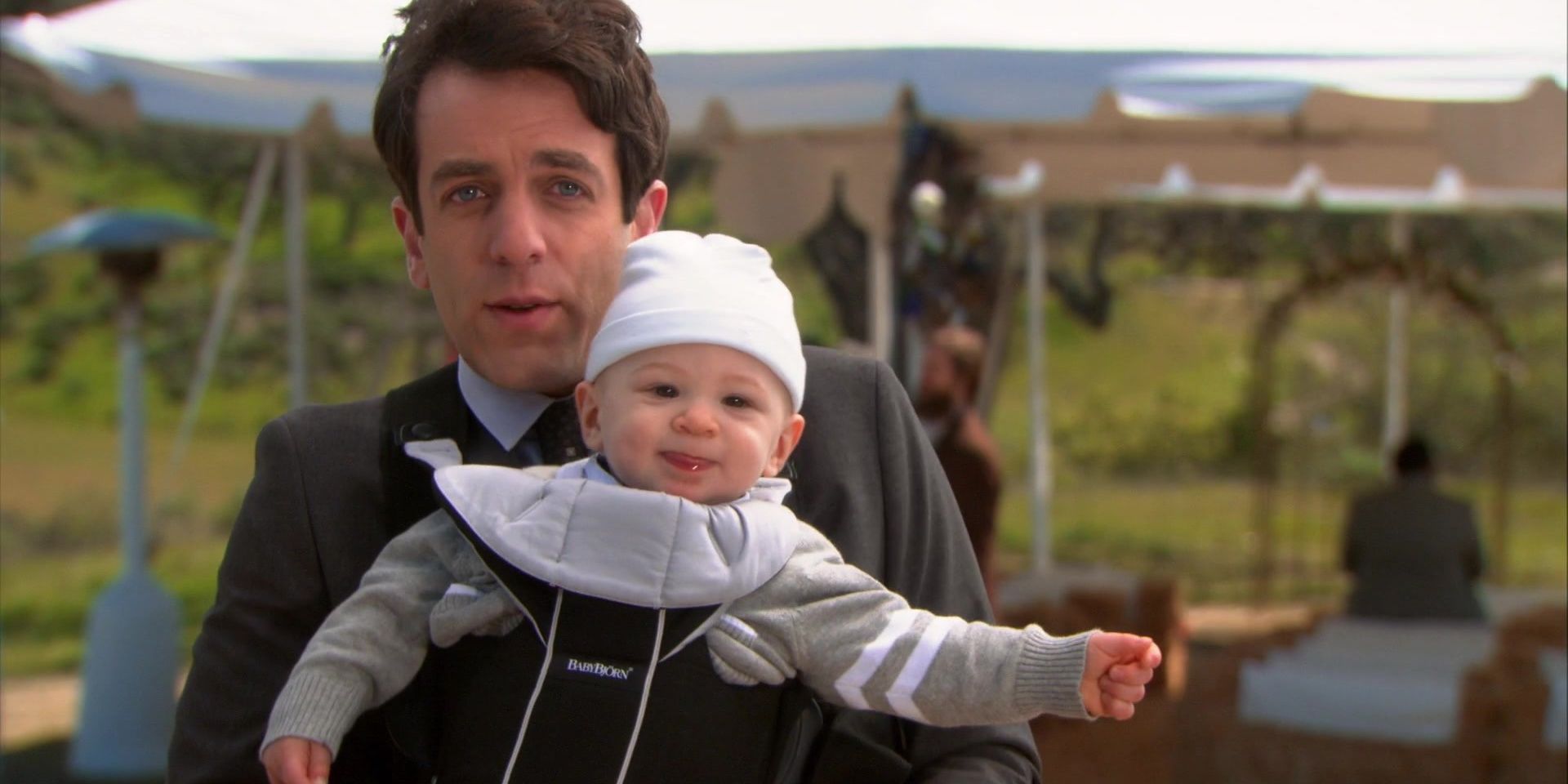BABYBJORN Baby Carrier Used by B. J. Novak Ryan Howard in The Office 3 Cropped