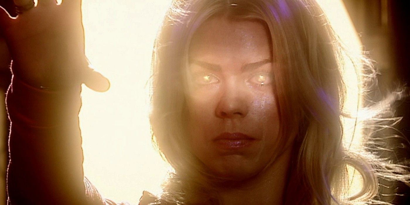 Rose absorbs the time vortex in Doctor Who