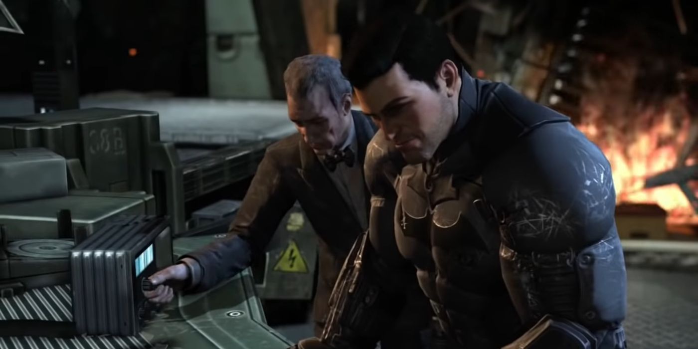 Batman And Alfred At The Batcomputer in Arkham Origins